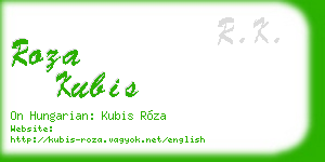roza kubis business card
